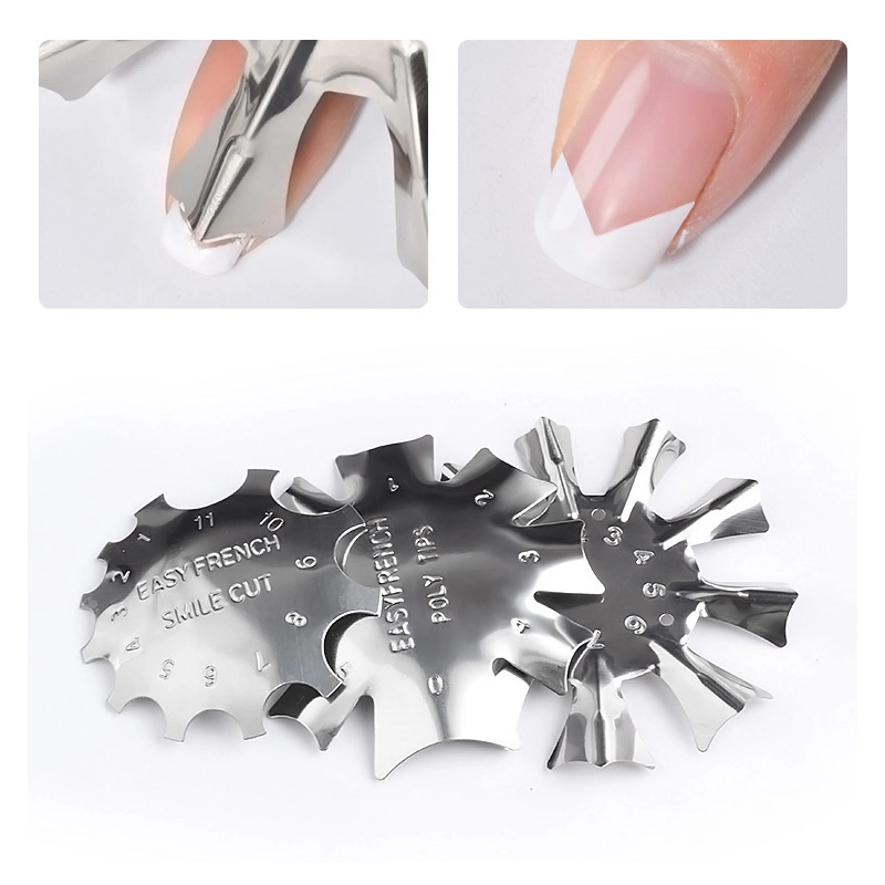 Nail Cutter Stencil Tool Smile Shape Trimmer Clipper Styling Forms Manicure Nail Art Tools